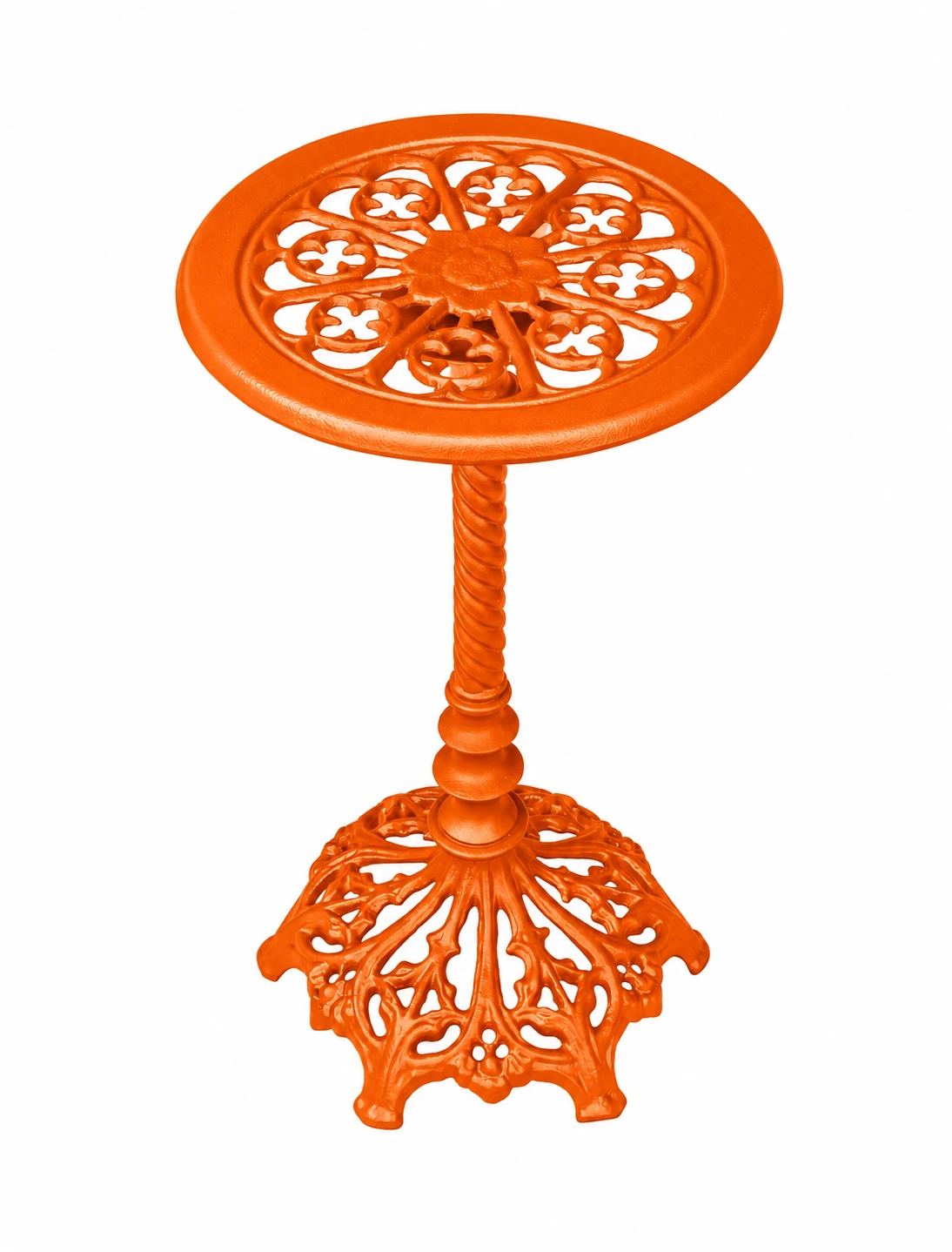 Farbansicht – MINI Gartentisch mit Korbfuß – Orange